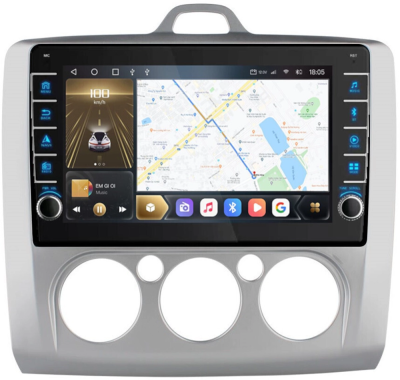 Carmedia OL-9201-M-P (крутилки) штатная магнитола для Ford Focus II (2004-2011) с кондиционером на Android 12 c 4GB, DSP, 4G