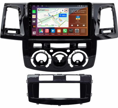 Штатная магнитола Toyota Fortuner, Hilux 7 2004-2015 (черная, глянцевая) Canbox Logic-i3 5737-9-2212 на Android 11 (4G-SIM, 6/128, DSP, 360, QLed)