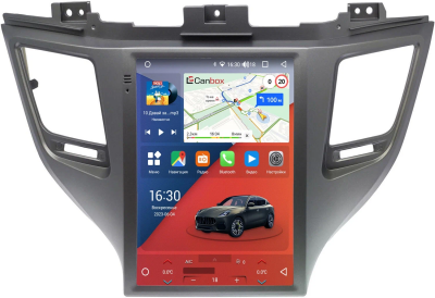 Штатное головное устройство Hyundai Tucson 3 2015-2018 (Тип A) Canbox H-Line (Tesla style) 9.7 дюймов 6/128 5627-1312-24 на Android 10 (4G-SIM, DSP, QLed)