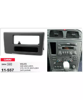 Переходная рамка CARAV 11-557 VOLVO S60 / V70 / XC70 (2000-2004) с карманом
