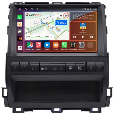 Штатная магнитола Toyota Land Cruiser Prado 120 2002-2009 (для любой комплектации, тип 3) Canbox EVO 2K 5815-9-0262 на Android 14 (4G-SIM, 6/128, DSP, QLed, AI, 360)
