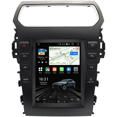 Штатное головное устройство Ford Explorer 5 2010-2019 Canbox (Tesla style) 9.7 дюймов 2/32 GT096-1312-200 на Android 10 (QLed, DSP, CarPlay)