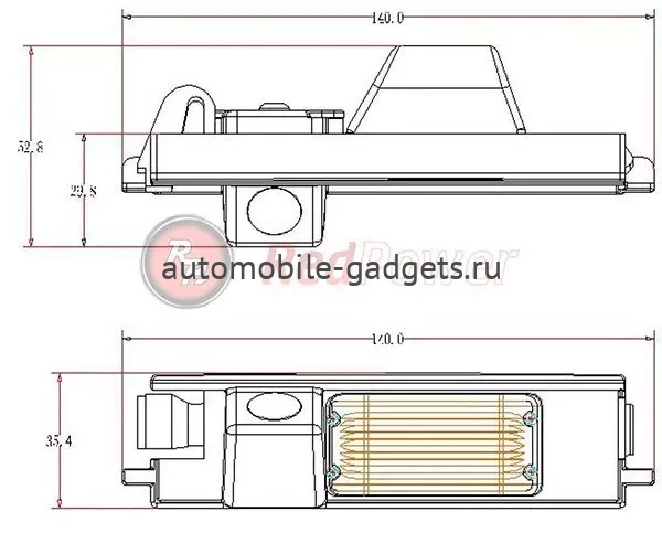 Камера заднего вида для Toyota Rav4 (2006-2012) RedPower TOY046P Premium