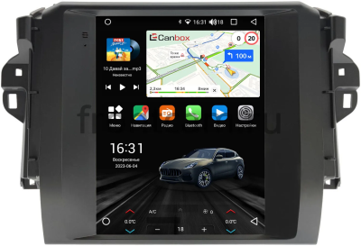 Штатное головное устройство Toyota Fortuner 2 2015-2024 Canbox (Tesla style) 9.7 дюймов 2/32 GT096-1312-237 на Android 10 (QLed, DSP, CarPlay)