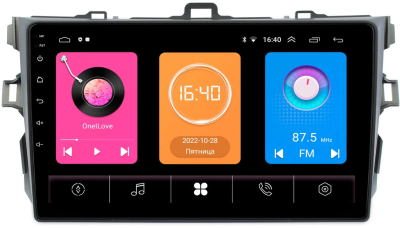 Штатная магнитола Toyota Corolla (E150) 2006-2013 (серая, без воздуховодов) OEM RK9-9038 на Android 10 (CarPlay, AHD, 1/32)