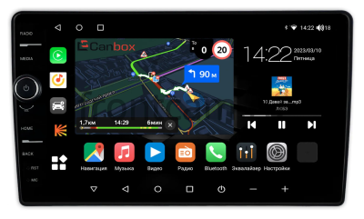 Штатная магнитола Toyota Harrier 3 (XU60) 2017-2020 Canbox M-Line 7850-10-2558 на Android 10 (4G-SIM, 2/32, DSP, QLed)