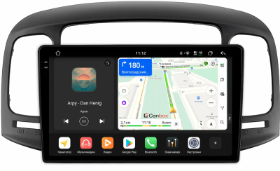 Штатная магнитола Canbox PRO-Line 2K 4254-9-1411 для Hyundai Verna 2005-2010 (черная) на Android 13 (4G-SIM, 12/256, DSP, QLed)