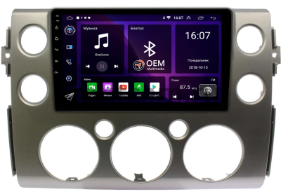 Toyota FJ Cruiser 2006-2022 (серебро) Canbox RS9-189 1.5/32 Android 10 (IPS, DSP, CarPlay)