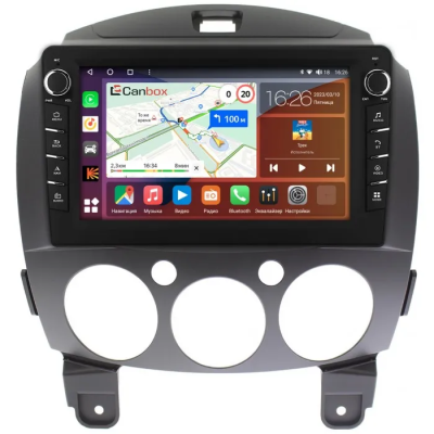 Штатная магнитола Mazda Demio 3 (DE), 2 (DE/DE2) 2007-2014 Canbox H-Line 7834-9031 на Android 10 (4G-SIM, 6/128, DSP, IPS) С крутилками