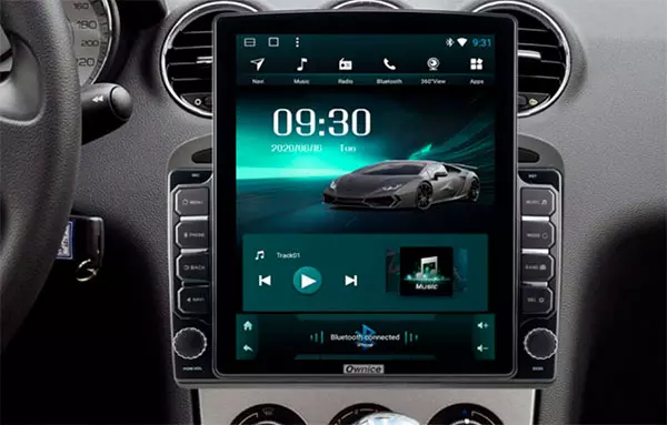 Carmedia OL-9961-12-D ("Тесла-стиль") магнитола для Peugeot 308 2008-2014 и 408 2011+ на Android 10 с 4Гб и DSP