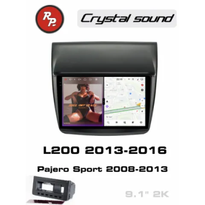 Автомагнитола RedPower 85038BC для Mitsubishi L200 (09.2013-02.2016), Pajero Sport (08.2008-09.2013) с рамкой под Б/К