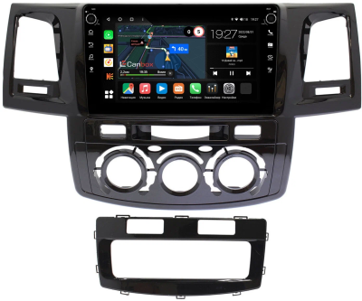 Штатная магнитола Toyota Fortuner, Hilux 7 2004-2015 (с кондиционером или климат-контролем) Canbox M-Line 7801-9414 на Android 10 (4G-SIM, 2/32, DSP, IPS) С крутилками