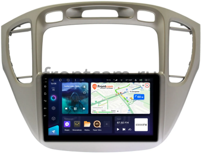 Штатное головное устройство Teyes CC3L 4/64 9 дюймов RM-9-409 для Toyota Highlander (U20), Kluger (XU20) 2000-2007 (серебро, для авто без монитора) на Android 10 (4G-SIM, DSP, IPS)