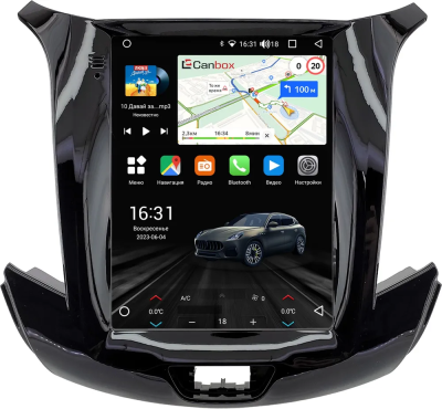 Штатное головное устройство Chevrolet Cruze 2 2015-2023 (без усилителя) Canbox M-Line (Tesla style) 9.7 дюймов 2/32 5620-1312-146 на Android 10 (4G-SIM, DSP, QLed)