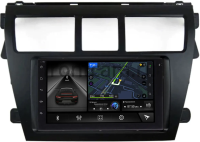 Магнитола в штатное место 2 din Toyota Belta, Vios, Yaris sedan 2005-2012 (черная) Canbox 1.5/32 на Android 10 (RS7-RP-11-402-440) (IPS, DSP, CarPlay)