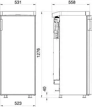 Бесшумный абсорбционный холодильник Dometic RGE 3000