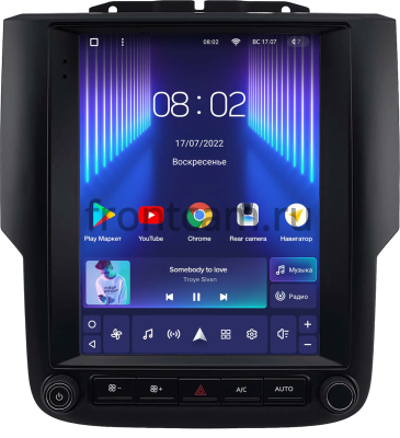 Штатное головное устройство Dodge RAM 4 (DS/DJ) 2013-2023 Teyes TPRO 2 DS (Tesla style) 9.7 дюймов 4/64 RM-1312-242 на Android 10 (4G-SIM, DSP, QLed)