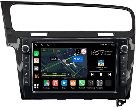 Штатная магнитола Canbox M-Line 7825-10-469 для Volkswagen Golf 7 2012-2020 (глянцевая) на Android 10 (4G-SIM, 2/32, DSP, QLed) С крутилками