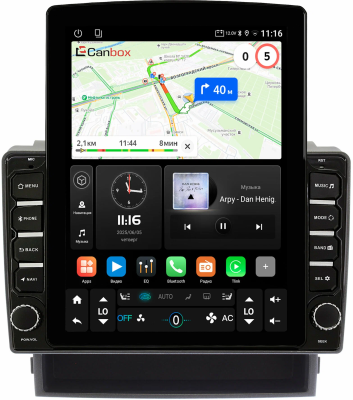 Штатная магнитола Toyota Alphard 2, Vellfire 2008-2015 Тип2 Canbox GT095-10-1168 на Android 10 (QLed, 2/32, DSP, CarPlay)