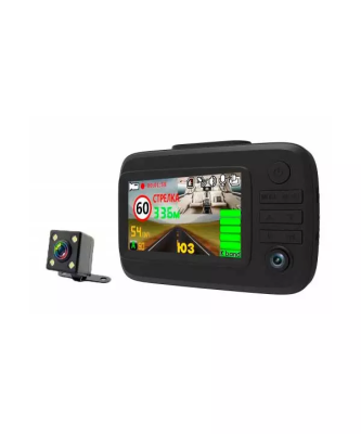 SUBINI SV-800 видеорегистратор с 3-мя камерами и сигнатурным радар-детектором