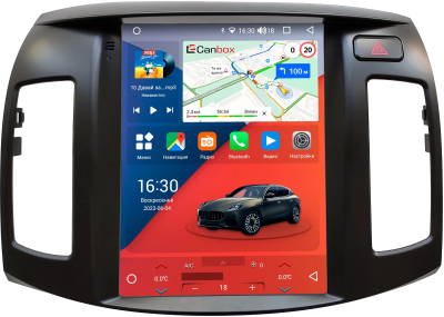 Штатное головное устройство Hyundai Elantra 4 (HD) 2006-2011 (черная) Canbox PRO-Line (Tesla style) 9.7 дюймов 12/256 7884-1312-101 на Android 13 (4G-SIM, DSP, QLed)