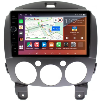 Штатная магнитола Mazda Demio 3 (DE), 2 (DE/DE2) 2007-2014 Canbox H-Line 7843-9031 на Android 10 (4G-SIM, 4/64, DSP, QLed)