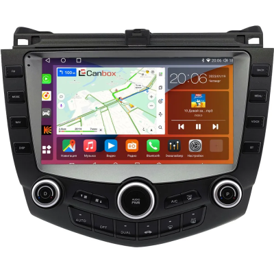 Штатная магнитола Honda Accord 7 2002-2008 (Тип 1) Canbox EVO 2K 5833-9-0032 на Android 14 (4G-SIM, 16/512, DSP, QLed, AI, 360)