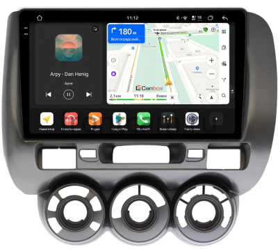 Штатная магнитола Canbox PRO-Line 2K 4254-9187 для Honda Fit 2001-2008 (авто без климат-контроля) на Android 13 (4G-SIM, 12/256, DSP, QLed)
