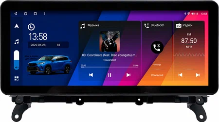Штатная магнитола BMW X3 (F25) 2010-2017 12.3 дюйма Canbox M-Line 7710-0071 на Android 10 (4G-SIM, 2/32, DSP, QLed) Audi Style