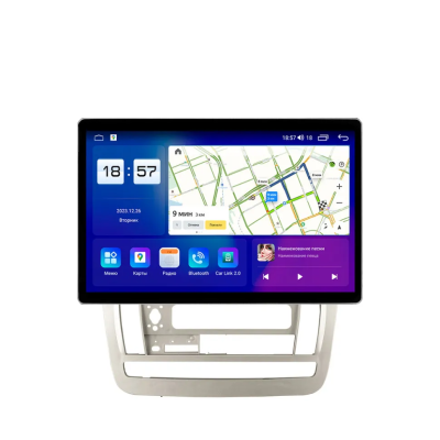 Магнитола для Toyota Alphard 2003-2007 золотисто-серая, правый руль, низкая комплектация Parafar на Андроид 13.0 PF598LUX111u2kAIR