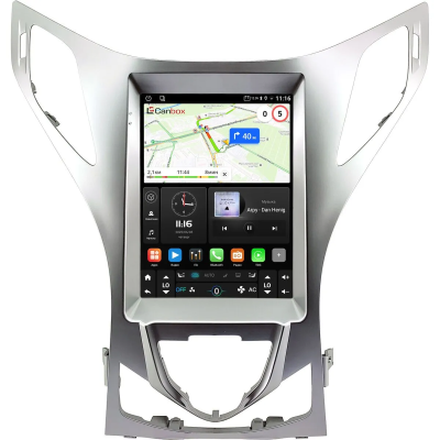 Штатное головное устройство Hyundai Grandeur 5, Azera 2 2011-2016 (серебряная) Canbox (Tesla style) 9.7 дюймов 4/64 GTR096-1312-117 на Android 10 (QLed, DSP, CarPlay)