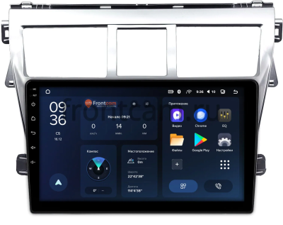 Штатное головное устройство Toyota Belta, Vios, Yaris sedan 2005-2012 (серебряная) Teyes CC3L WIFI 2/32 9 дюймов RM-9-1656 на Android 8.1 (DSP, IPS, AHD)