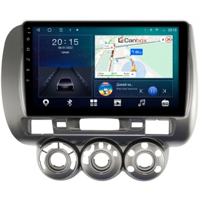 Штатная магнитола Canbox L-Line 4167-9-464 для Honda Jazz 2001-2008 (авто без климат-контроля, левый руль) на Android 10 (4G-SIM, 3/32, TS18, DSP, QLed)