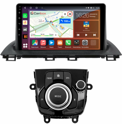 Штатная магнитола Mazda 3 (BM), Axela 3 2013-2019 Canbox EVO 2K 5814-9-1277 на Android 14 (4G-SIM, 4/64, DSP, QLed, AI, 360)