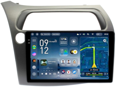 Штатное головное устройство Teyes CC4 Pro 2K 8/128 9.5 дюймов RM-9-HO107N для Honda Civic 8 5D 2005-2012 (левый руль, хэтчбэк) на Android 13 (4G-SIM, DSP, QLed, AI)