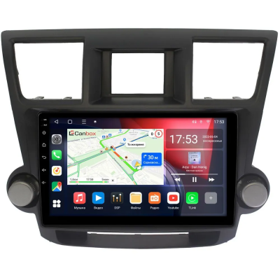 Штатная магнитола Toyota Highlander (U40) 2007-2013 (тип 2) Canbox Logic-i3 5738-1087 на Android 11 (4G-SIM, 6/128, DSP, 360, QLed)