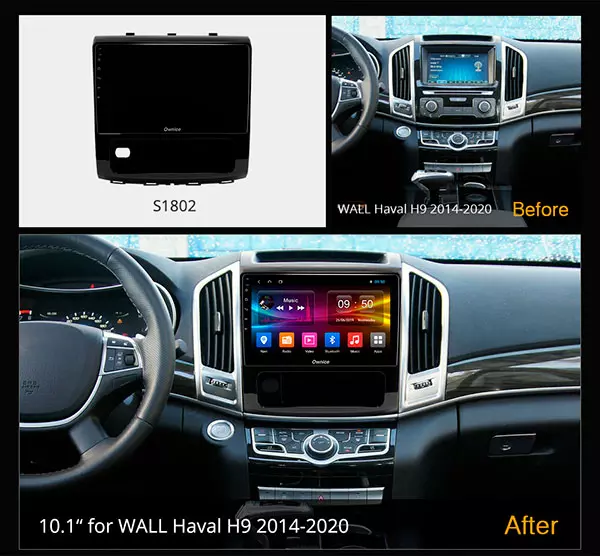 Carmedia OL-1802-I штатная магнитола для Haval H9 2014+ на Android 10 c 2GB, DSP, 4G