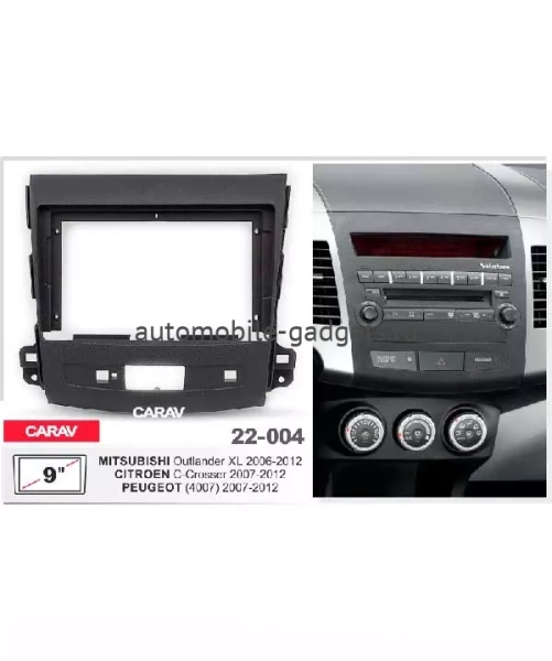 CARAV 22-004 Переходная рамка для установки магнитолы 9 дюймов Mitsubishi Outlander XL (2006-2012) Peugeot 4007 Citroen C-Crosser