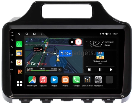 Штатная магнитола Canbox M-Line 4544-9-0427 для Toyota iQ 2008-2011 (глянцевая) на Android 10 (4G-SIM, 2/32, DSP, QLed)