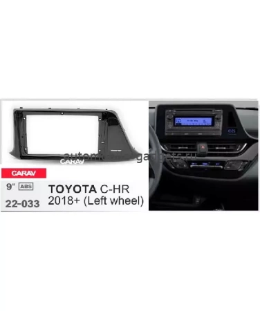 Carav 22-033 переходная рамка для установки автомагнитолы 9" в TOYOTA C-HR 2018+