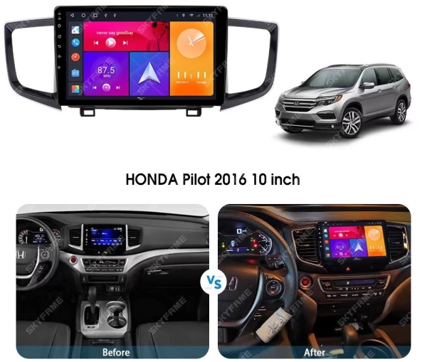 CarMedia SF-1650-MKD-1036-2K-12512-D7 штатная магнитола для Honda Pilot 2016+ на Android 13 c 12GB, DSP, 4G