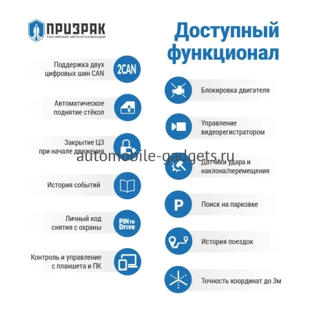 GSM-автосигнализация Призрак-8GL/Smart/Pro