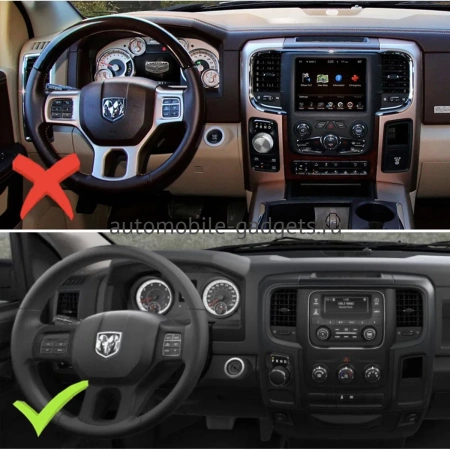 Штатное головное устройство Dodge RAM 4 (DS/DJ) 2013-2023 (для авто без NAVI) Canbox M-Line (Tesla style) 9.7 дюймов 4/64 5622-1312-254 на Android 10 (4G-SIM, DSP, QLed)