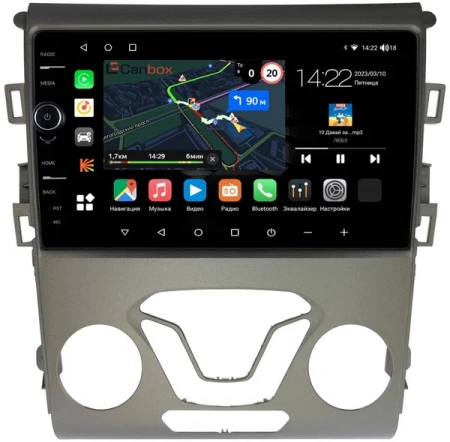 Штатная магнитола Ford Mondeo 5 2014-2022, Fusion 2 (North America) 2012-2016 Canbox M-Line 7841-9-096 на Android 10 (4G-SIM, 4/64, DSP, QLed)