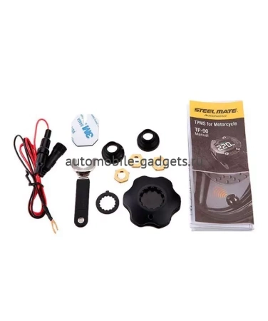 Система контроля давления в шинах для мотоциклов Steelmate TPMS-90 (внешние датчики, дисплей на руль)