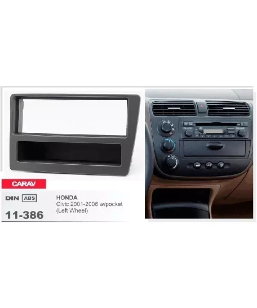Переходная рамка CARAV 11-386 HONDA Civic 2001-2006  / только для а/м с рулем слева