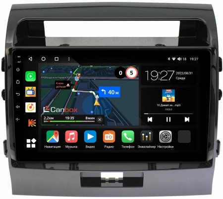 Toyota Land Cruiser 200 2007-2015 (для авто без NAVI) Canbox M-Line 4543-1004 на Android 10 (4G-SIM, 2/32, DSP, QLed)