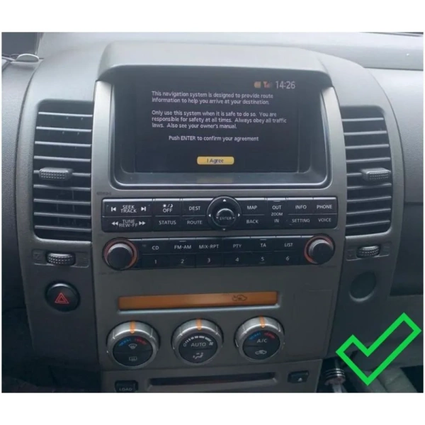 Штатная магнитола Canbox EVO 2K 5815-9-1424 для Nissan Navara 3 (D40), Pathfinder 3 2004-2014 (для авто с навигацией) на Android 14 (4G-SIM, 6/128, DSP, QLed, AI, 360)