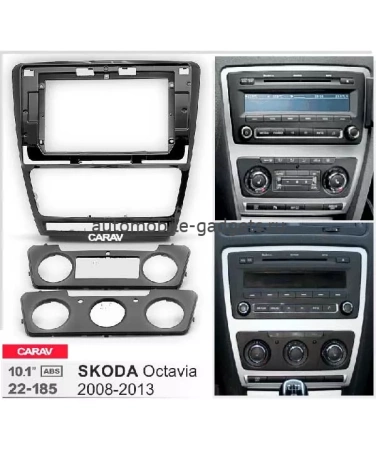 Carav 22-182 переходная рамка для установки автомагнитолы 10" в SKODA Octavia 2008-2013