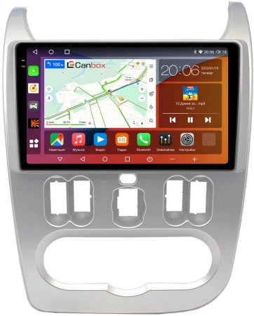 Штатная магнитола Renault Logan, Sandero 2009-2015 Canbox H-Line 2K 4180-9181 на Android 10 (4G-SIM, 4/32, DSP, QLed)